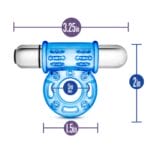 10 Function Vibrating Bull Ring - Blue 3