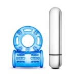 10 Function Vibrating Bull Ring - Blue 5