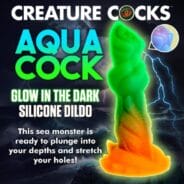 Creature Cocks Glow Aqua-Cock Dildo