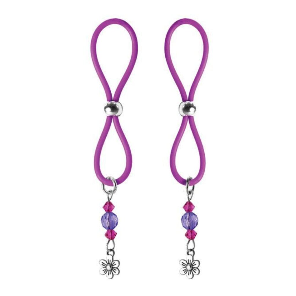 Bijoux de Nip Nipple Halos Flower Charm - Purple 1