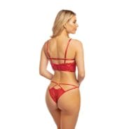 Cherry Longline Cage Bra Set