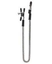 Spartacus Adjustable Alligator Nipple Clamps w-Silver Chain