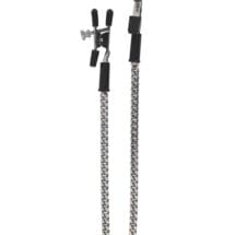 Spartacus Adjustable Alligator Nipple Clamps w-Silver Chain