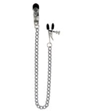 Spartacus Adjustable Broad Tip Nipple Clamps w-Link Chain