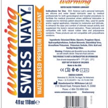 Swiss Navy Warming Water Based Lubricant - 4 oz