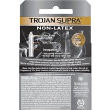 Trojan Supra Ultra-Thin Polyurethane Condoms - Box of 3
