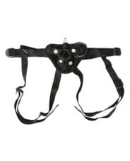 Sportsheets Vibrating Velvet Harness w-Bullet - Black