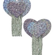 Pastease Tassel Glitter Heart - Silver O-S