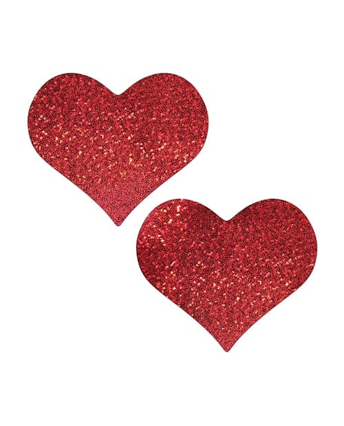 Pastease Coverage Glitter Heart - Red O-S