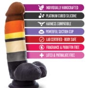 Blush Avant P9 Bear Pride Dildo - Multi Color