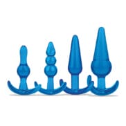 Blue Line C & B 4 pc Anal Training Set - Jelly Blue