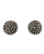 Darque Round Spiked Reusable Pasties - Black O-S