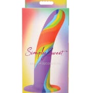 Curve Toys Simply Sweet Rainbow Silicone Dildo