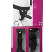 Body Extensions Be Aroused Vibrating 2 Piece Strap On Set - Black