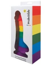 Pride Dildo w-Balls - Rainbow