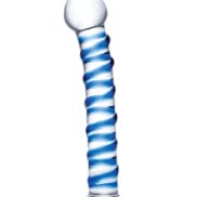 Glas Spiral Glass Dildo - Blue