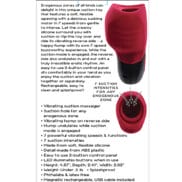 Gender X Body Kisses Vibrating Suction Massager - Red-Black