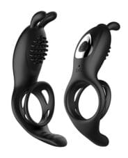 Bliss Hummingbird Vibrating Cock Ring - Black