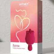 Sylvia Tongue Licking Rose Vibrator - Red