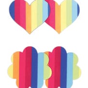 Pretty Pasties Pride Heart & Flower Rainbow - 2 Pair