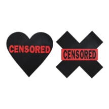 Peekaboos Censored Hearts & X - Pack of 2