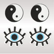 Peekaboos Yin & Yang Pasties - 2 Pairs