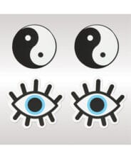 Peekaboos Yin & Yang Pasties - 2 Pairs