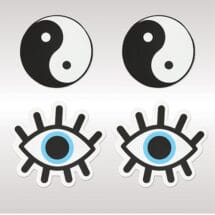 Peekaboos Yin & Yang Pasties - 2 Pairs