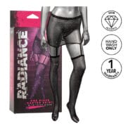 Radiance One Piece Garter Skirt W/thigh Highs - Black