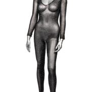 Radiance Crotchless Full Body Suit Black QN