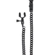 Spartacus Adjustable Alligator Nipple Clamps w-Black Chain