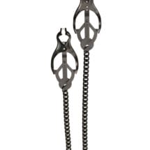 Spartacus Black Butterfly Style Nipple Clamps w-Chain