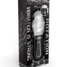 Thrusting, Rotating & Vibrating Oral Sex Masturbator - Black