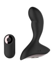 Gender Fluid Rumble Anal Vibe w-Remote - Black