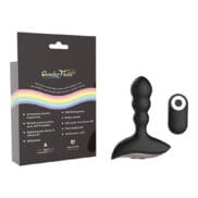 Gender Fluid Shake Anal Vibe w-Remote - Black