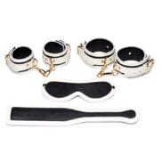 Master Series Kink in the Dark Glowing Cuffs & Blindfold & Paddle Set