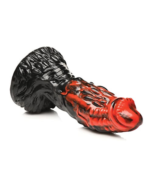 Creature Cocks Vulcan Silicone Dildo - Black-Red