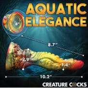 Creature Cocks Majestic Merman Silicone Dildo - Multi Color