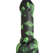 Creature Cocks Python Silicone Dildo - Black-Green