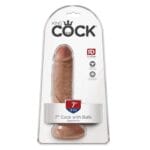 King Cock 7 Cock Balls - tan 3