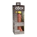 King Cock Elite 6 Dual Density Vibrating Cock - Tan 3