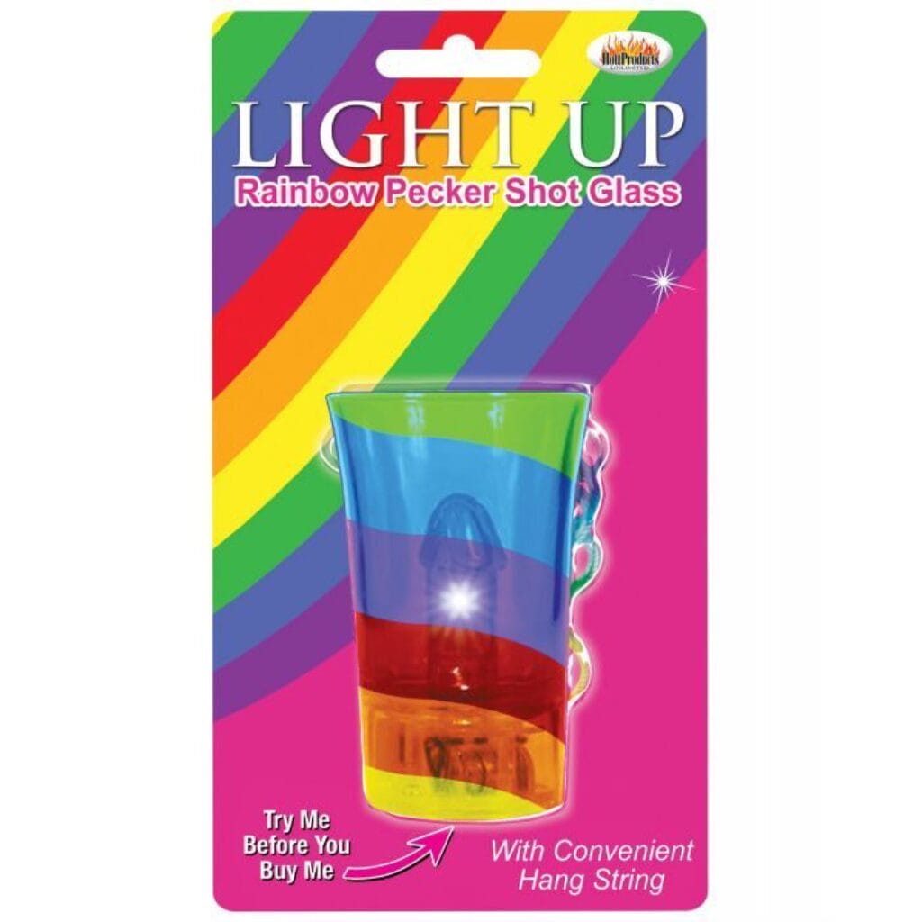 Light Up Rainbow Pecker Shot Glass 1