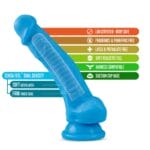 Neo Dual Density Cock With Balls - Neon Blue 1