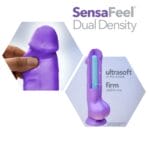 Neo Dual Density Cock With Balls - Neon Blue 6