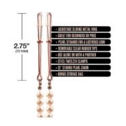 Nixie Pearl Drop Tweezer Nipple Clamps Rose Gold