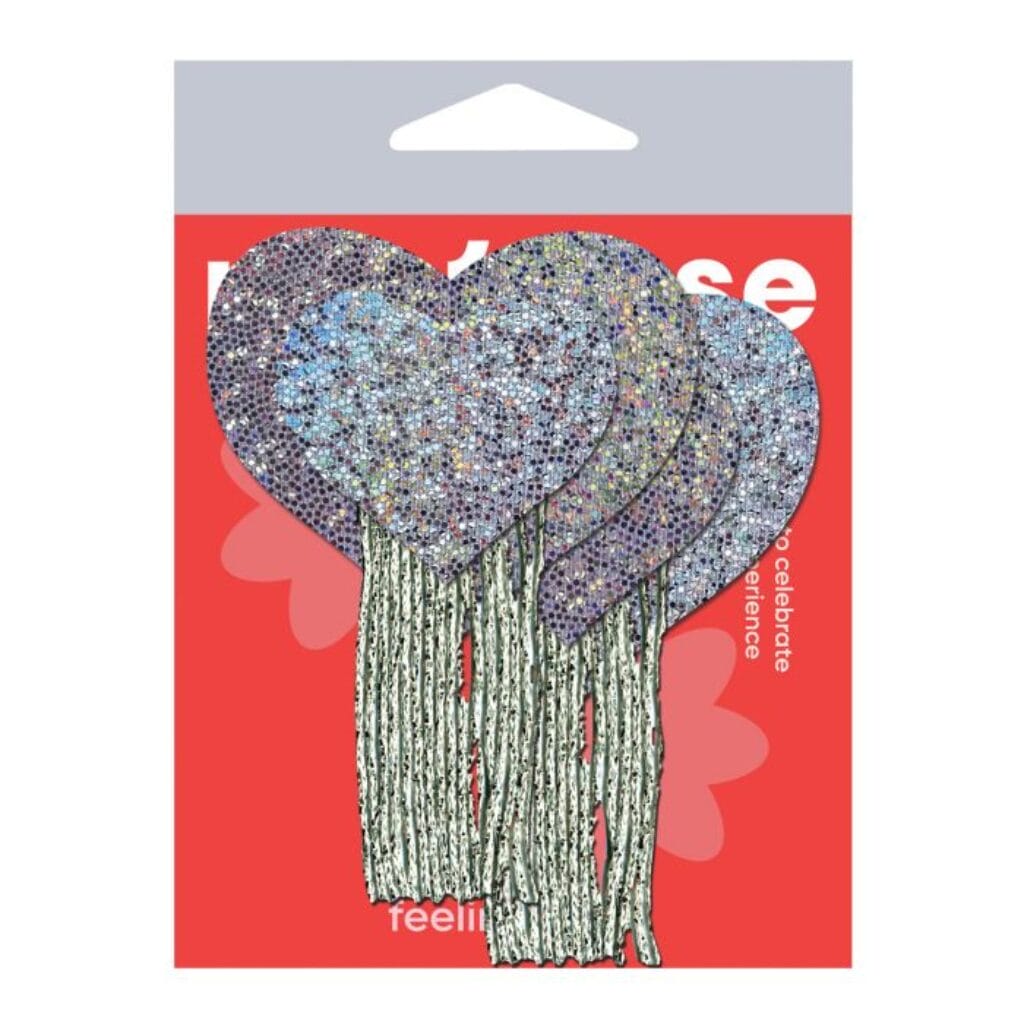 Pastease Tassel Glitter Heart - Silver 1