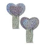 Pastease Tassel Glitter Heart - Silver 2