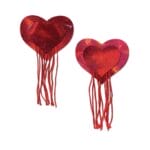 Pastease Tassel Holographic Heart red 2