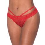 Peek-a-Boo Cheeky Panty Red 2