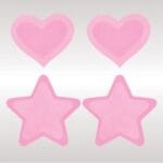 Peekaboos Glow in the Dark Hearts Stars - Hot Pink 2